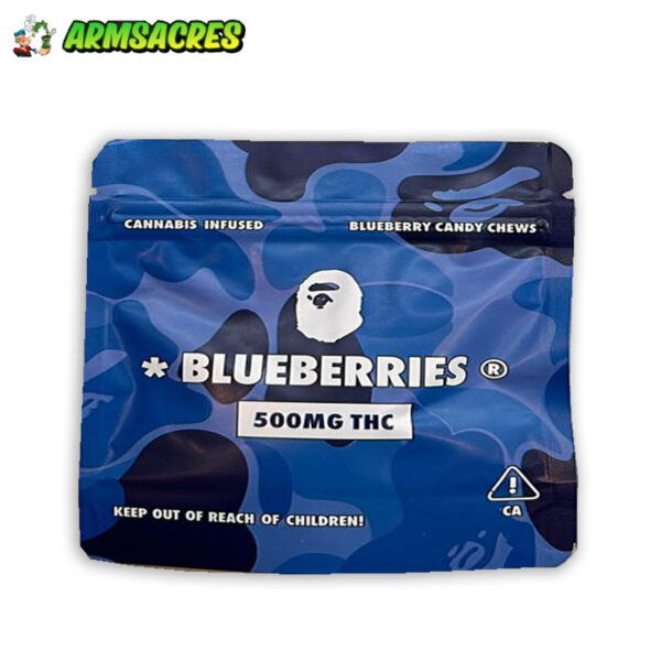 Cannabis Infused Gummies – Blueberries – 500 MG THC