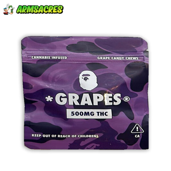 Cannabis Infused Gummies – Grapes – 500 MG THC